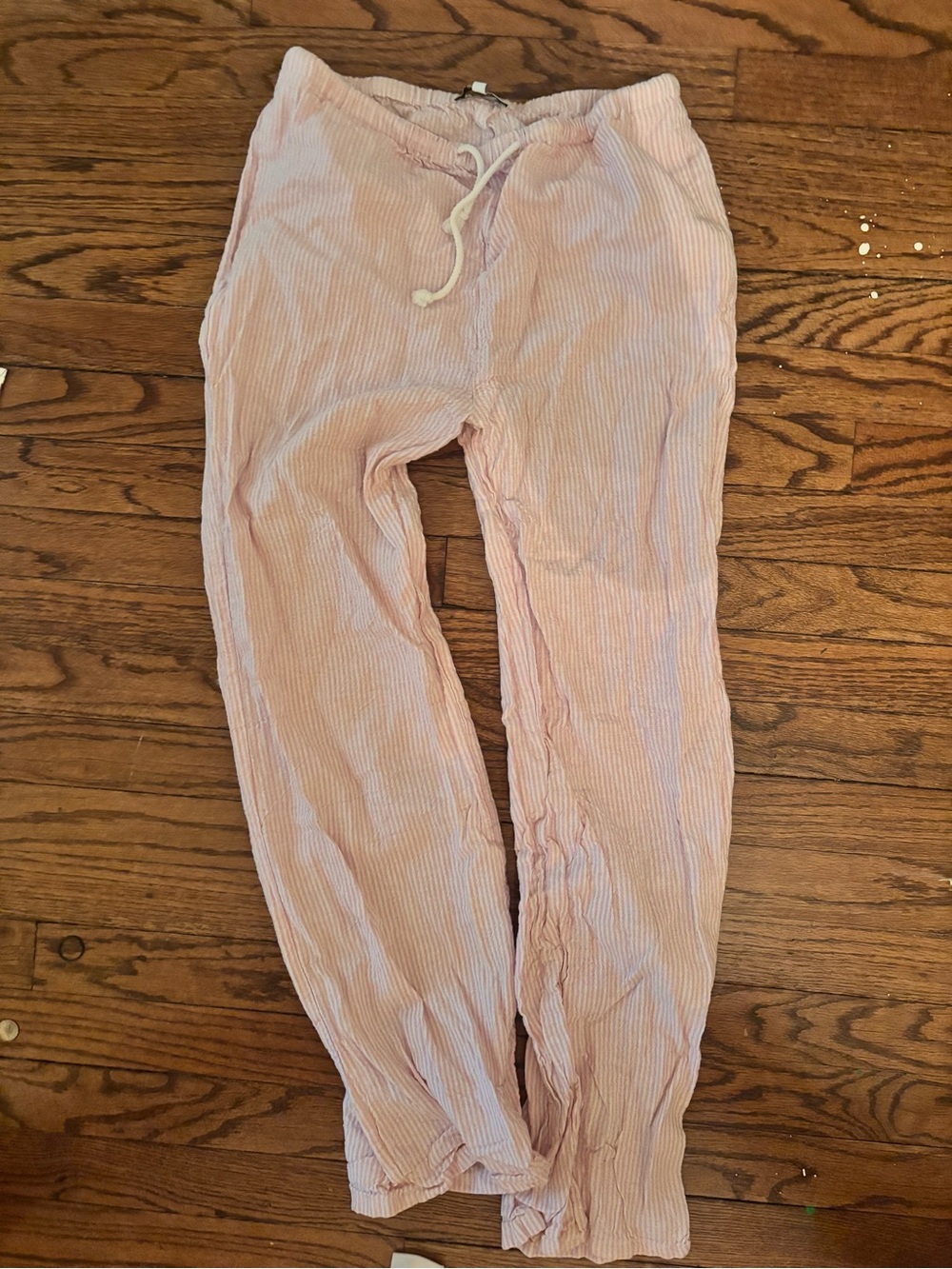 Love Tree Pink Striped Drawstring Pants